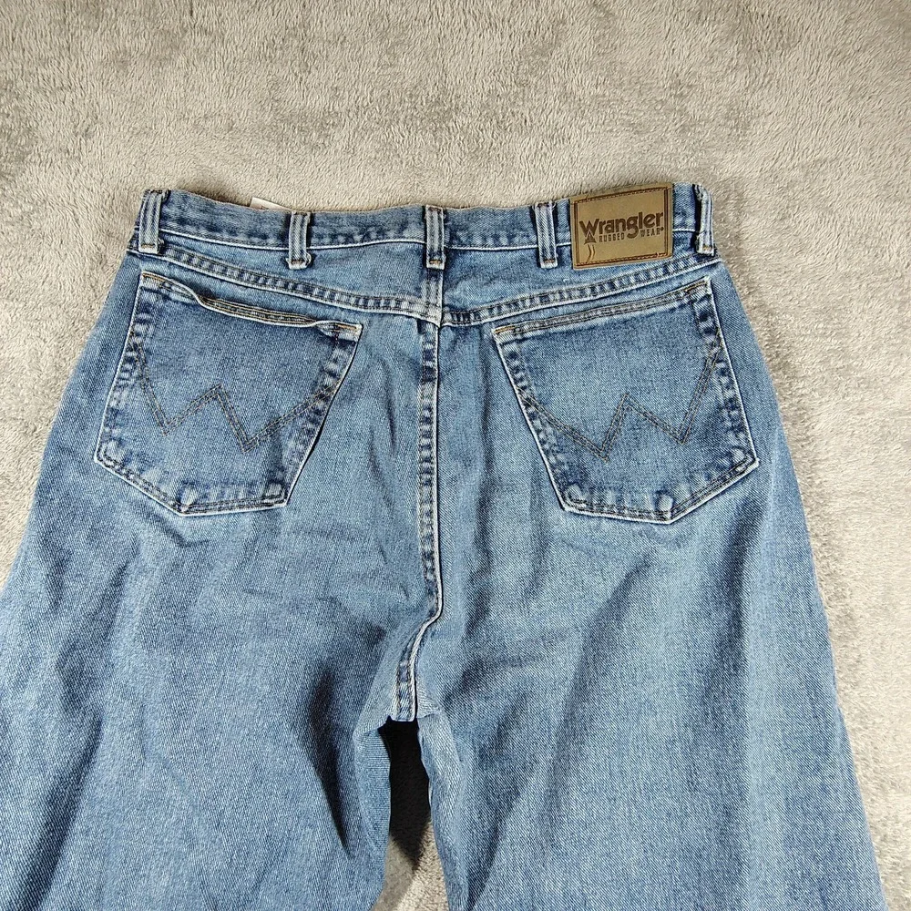 Wranglers Jeans Size 36‎ X 34 Straight Leg 100% Cotton Blue Denim Work Wear